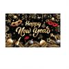 Black Gold 2026 New Year Backdrops Colorful Balloon Photo Background Party Background  Photo Studio