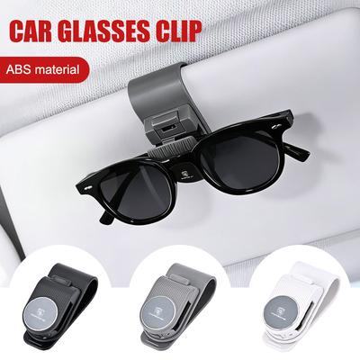 Car Visor Sunglasses Holder Portable Universal Glasses Ticket Accessories For Cayenne GTS Panamera Carrera GT3 Sticker
