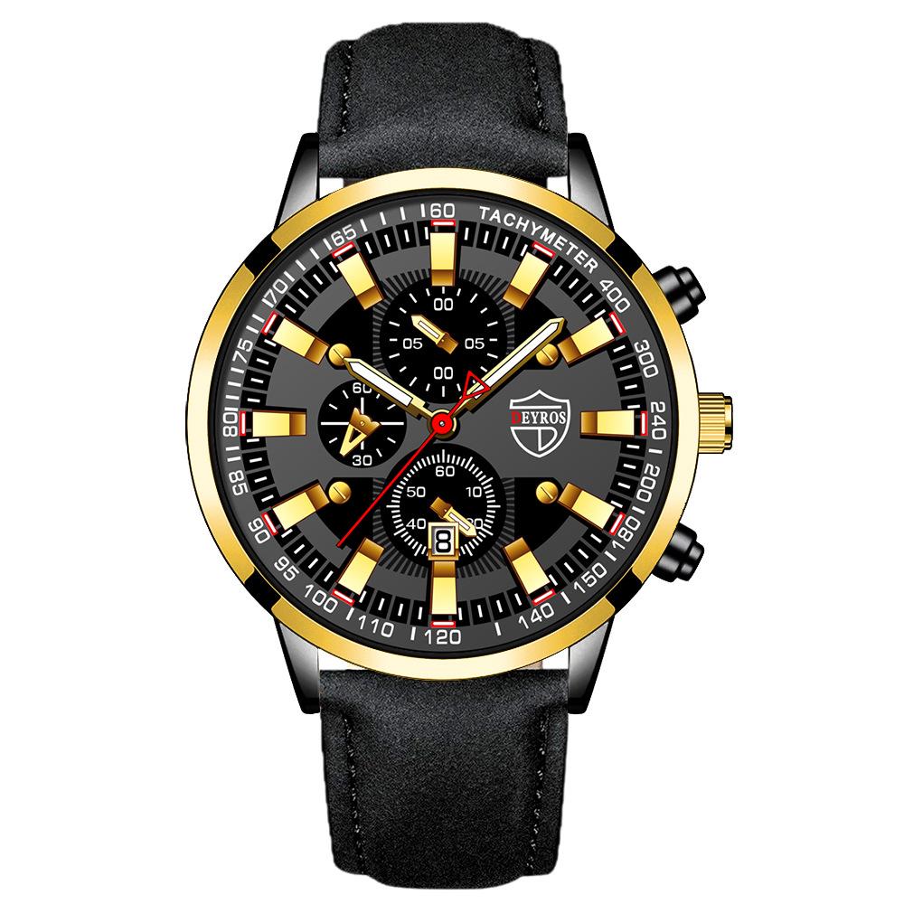 Stainless Steel Strap Watch Men'S Fashion Luminous Calendar Automatic Quartz Watch