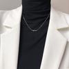Geometric Cross Knot Diamond Studded Necklace for Women with A Cool and Versatile Style, Simple Collarbone Chain for Women's Fashion