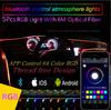 5x Wireless NO Threading Thread-free Ambient Light Car Atmosphere Light Lamp APP