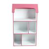 GINGER HOME SUPER GIRL Kids Shelf – House-shaped Wooden Storage Furniture, Pink, 91.5 Cm – Toy Bookshelf