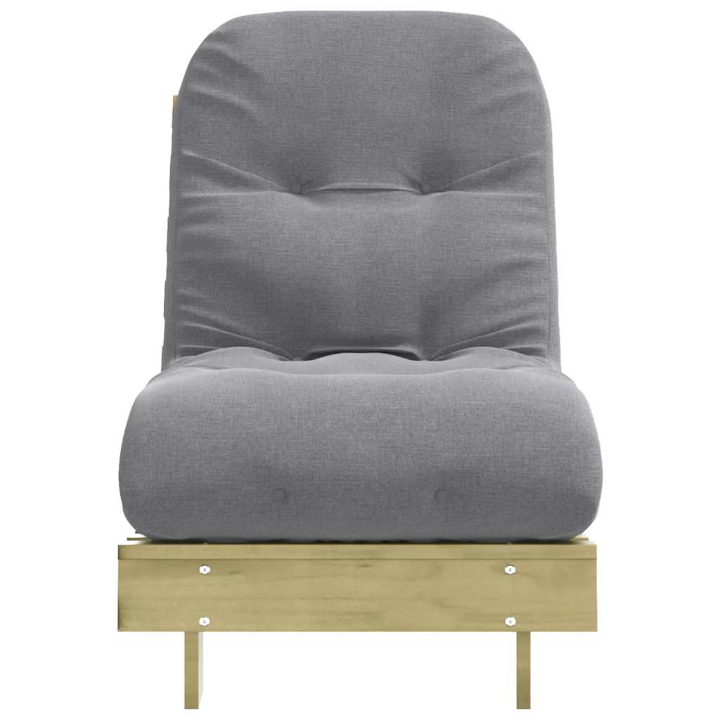 Vidaxl Sofa Rozkładana Typu Futon, Z Materacem, 60X206X11 Cm, Sosnowa