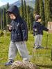 European Boys' Waterproof Padded Winter Jacket with Fleece Lining - Trendy 2025 Children's Outerwear for Toddlers