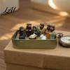 Miniature Nativity Set Mini in Tin Box 3D Printed Pocket Scene Set Small for Desk Christmas Holy Family Jesus Figurines Easter Decoration
