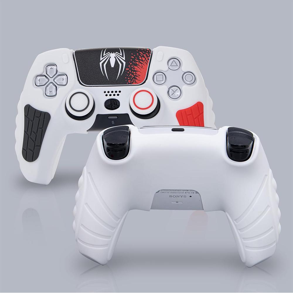 Spider Controller Cover Case For PS5 with Thumb Grip Caps and Cover Wrap Sticker
