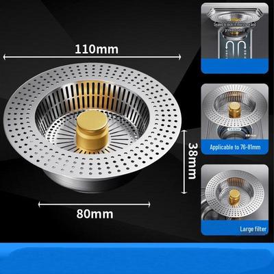 TLXT Universal Kitchen Sink Pop-Up Drain Stopper