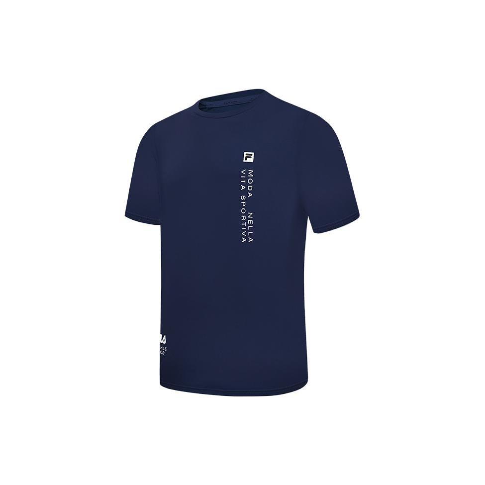 FILA T Shirts Men s Royal Blue Crew Neck Moderate Straight Fit A11M331105F-NV M