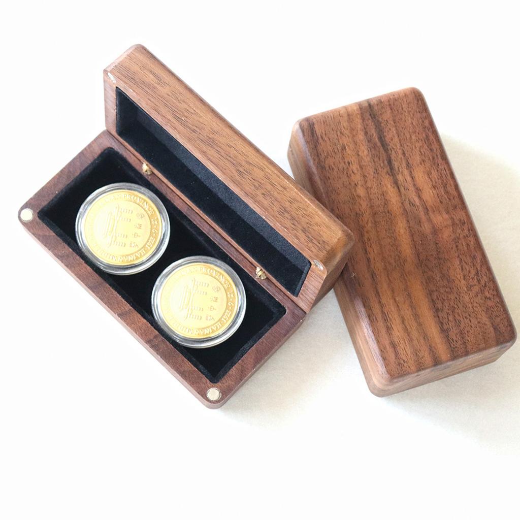 Versatile Collection Storage Box Portable Fashion Accessory for Pins and Medals with Elegant Sturdy Wood Storage Case