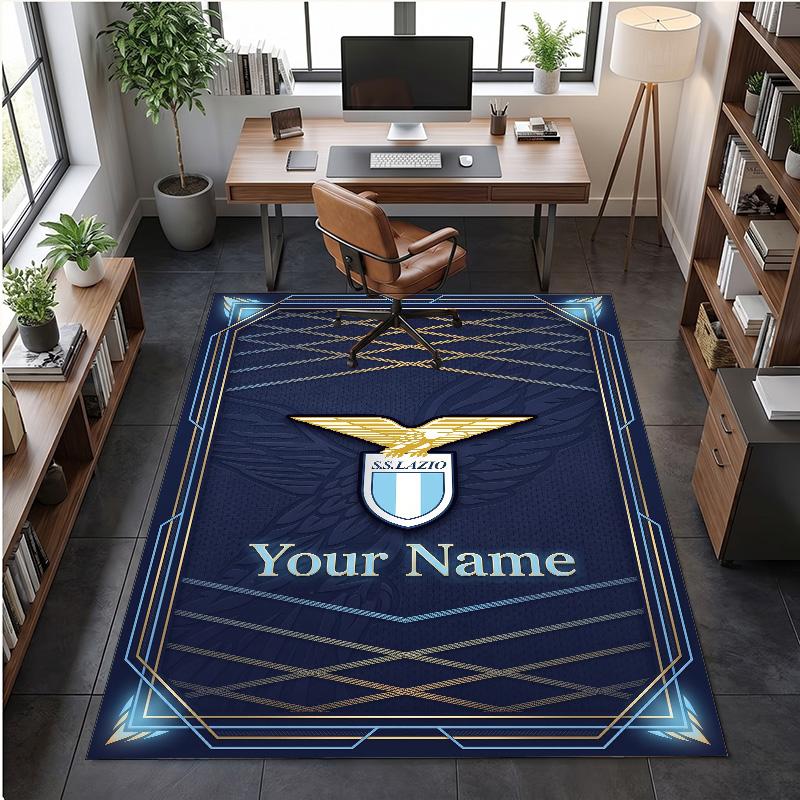 Kristal Fluweel Tapijt Lazio FC Print Aangepaste Naam Tekst Vloermat Woondecoratie