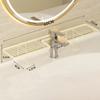 50/60cm Bathroom Counter Shelf Draining Heavy Duty Bathroom Vanity Shelf Anti Slip Hollow Out Sink Storage Rack