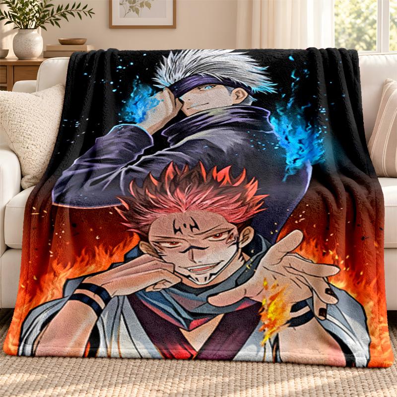 Jujutsu Kaisen blanket Flannel Blanket Soft Cozy Plush Throw for Sofa Bed Lightweight Home Decoration Outdoor camping