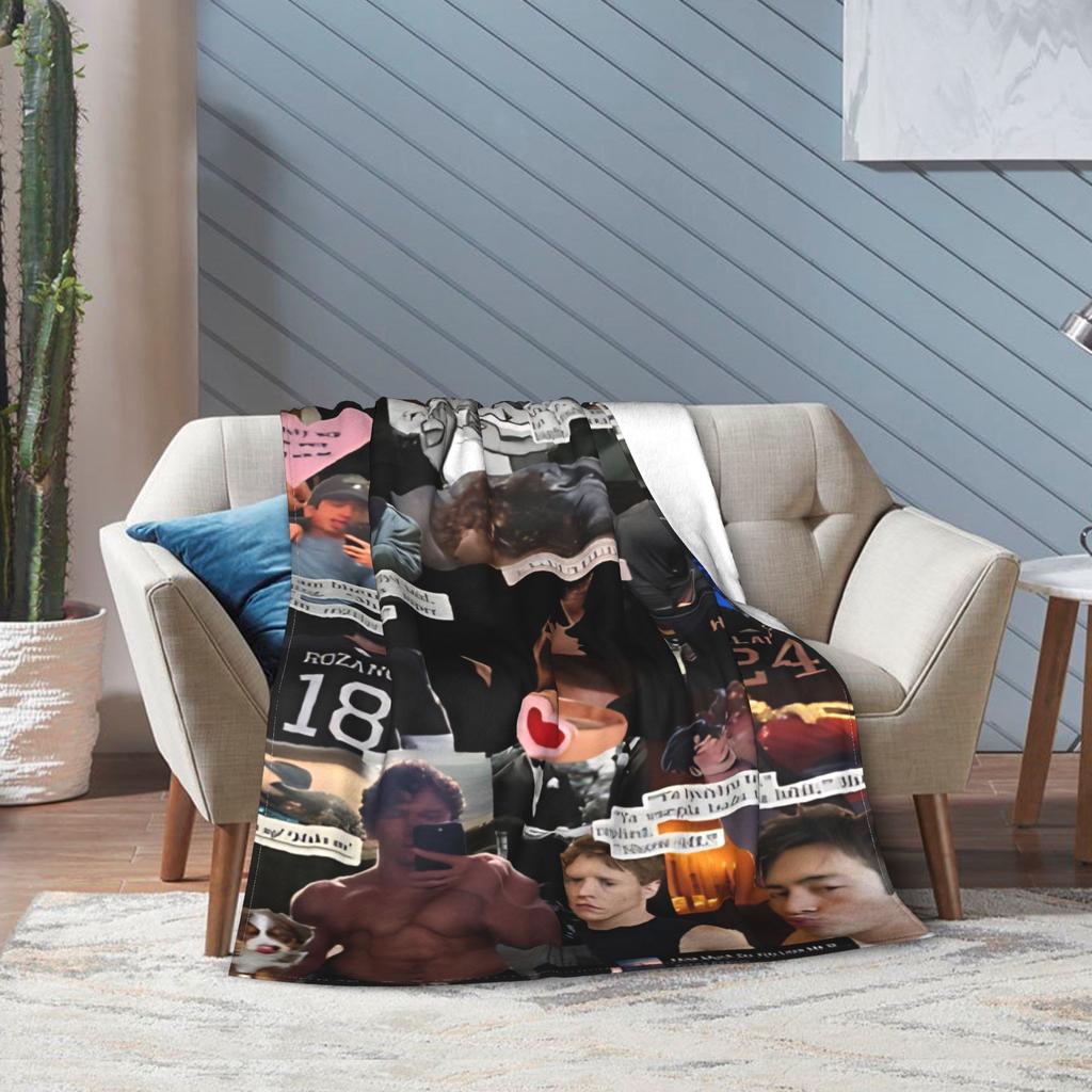 Heated Rivalry  Blanket Flannel Summer Air Conditioning TV  Breathable Ultra-Soft Throw Blanket for Bed Outdoor Quilt