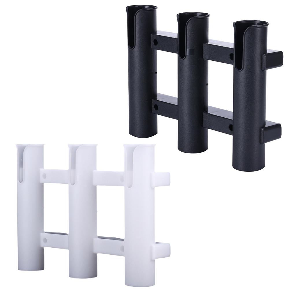 Wall Mounted Fishing Rod Holder Bracket 3 Rods Tube Plastic Boat Fishing Rod Racks