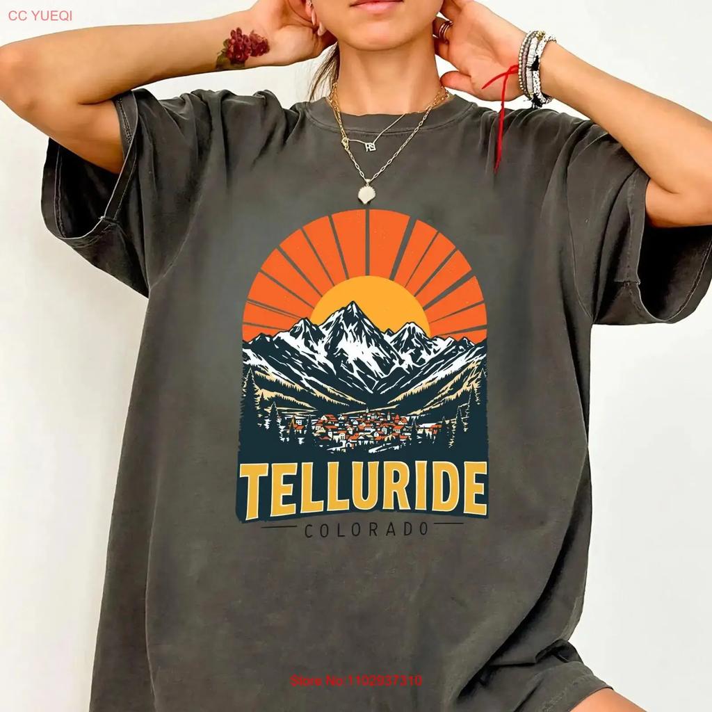 Telluride Colorado T Shirt Retro Mountain Town Ski Resort Outdoor Adventure Travel Souvenir Vintage Stretched Stylish