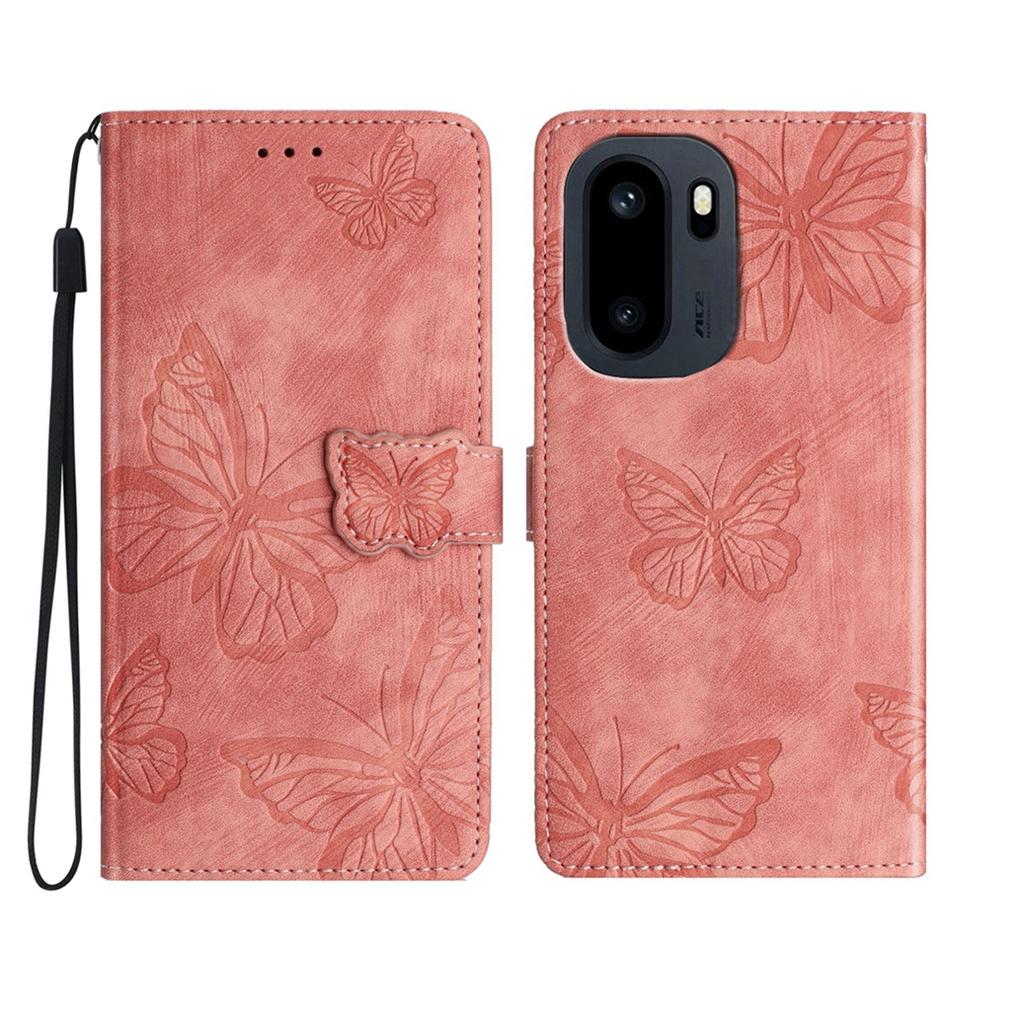 For OnePlus 15R 5G/Ace 6T 5G/Ace 6 5G Case Butterfly Design Flip Wallet Leather Phone Cover Skin-Touch