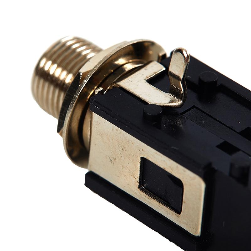 2Pcs 6.35Mm Audio Headphone Jack 1/4 Inch 5 Pin Audio Microphone Female Socket Panel Mount Solder Conenctor