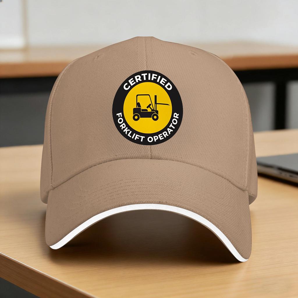 Sommer trainiert Zertifizierter Gabelstaplerfahrer Baseballkappe Sicherheit zählt Laufen Hippie Sonne Truckerhut Paar Damen Snapback Kappe
