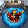 Cartoon Print Round Area Rug,Carpet Rug for Living Room Bedroom Sofa Playroom Decor,Non-slip Floor Mat