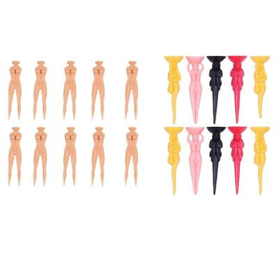 10 Stück Lustige Nackte Dame Golf Tees Kunststoff Golfbälle Halter Ständer Übung Training Golf Tees Bälle Nägel Einfach zu Bedienen
