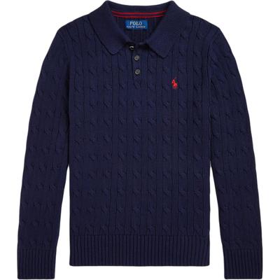 Polo FW24 Logo Besticktes Langarm-Sweatshirt Kinder Sweatshirt Blau 323951125-001