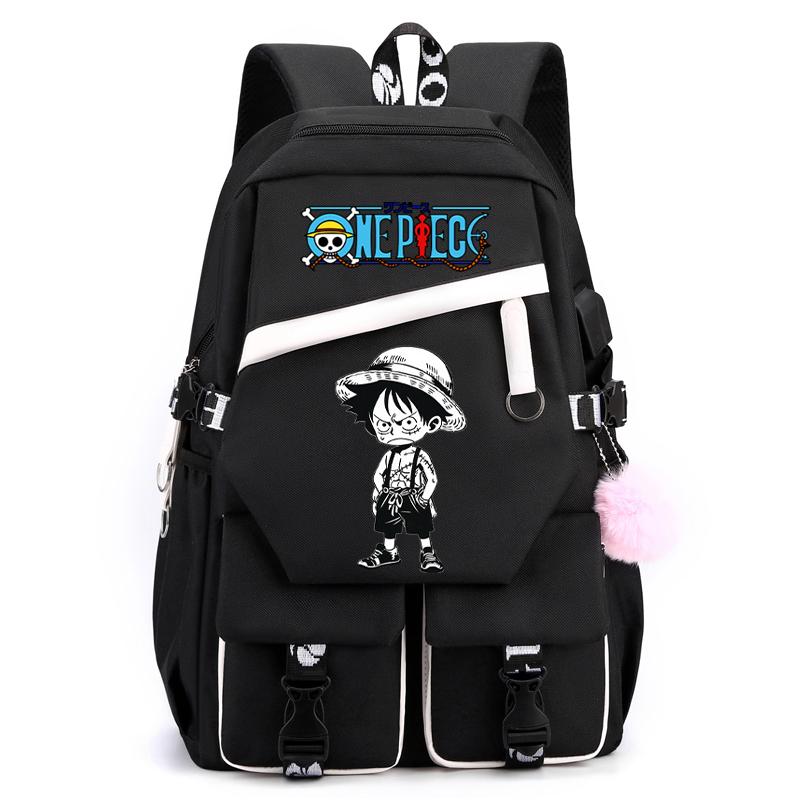 Anime One Piece Anti Theft Bag Waterproof Backpack Outdoor Travel Bag Supply Stationery Girl Boy Back To School Daily Comfortable Bookbag Mochila