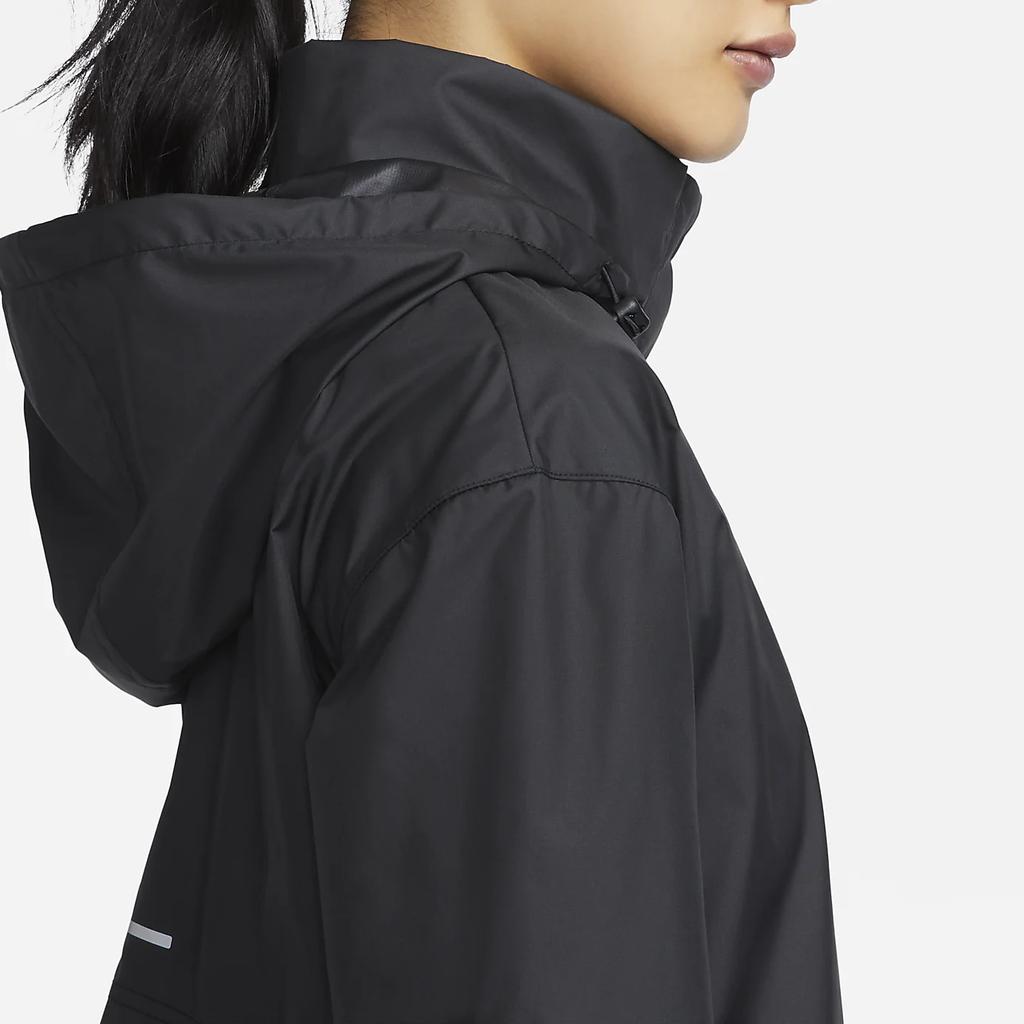 Nike Solid Color Stand Collar Zip Jacket Women Jackets Black FB7452-010