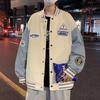 American Printed Baseball Jacket Men's and Women's Spring and Autumn New Trendy Brand Versatile Youth Student Sports and Leisure Jacket