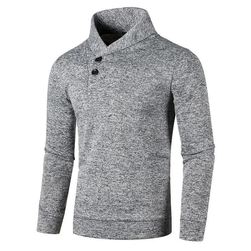 Men's Semi Cardigan Autumn Korean Loose Casual Pullover Jacket Long Sleeved Thin Velvet Sweater