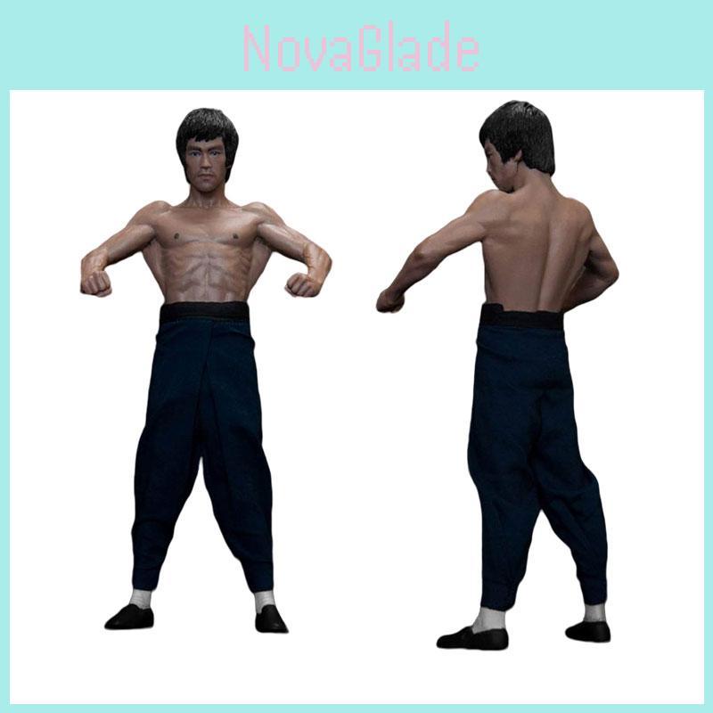 Bruce Lee Bat Mușchi Statuie Corp Întreg cu Capete Interșanjabile Figurină de Colecție