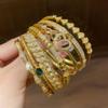 Trendy Geometric Clasp Bracelet with Japanese and Korean Cubic Zirconia - Retro Cool Style, Light Luxury Hand Chain Jewelry.