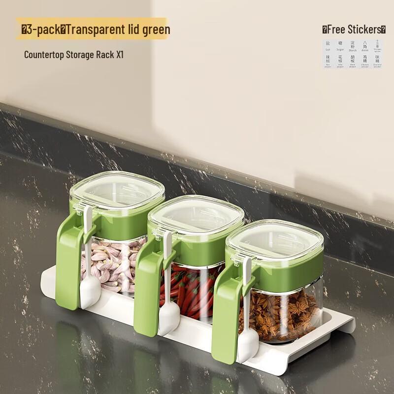 Набор стеклянных баночек для специй с ложками