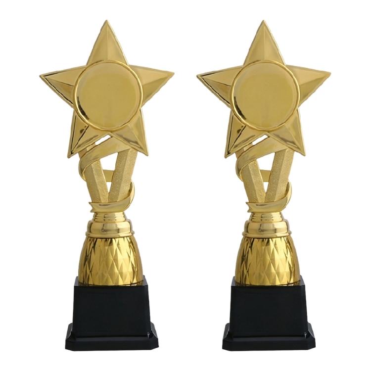 Trophies Fidgets Pentagrams Star Plastic Trophies Bulk Durability Golden Medals Sports Meeting Ornament