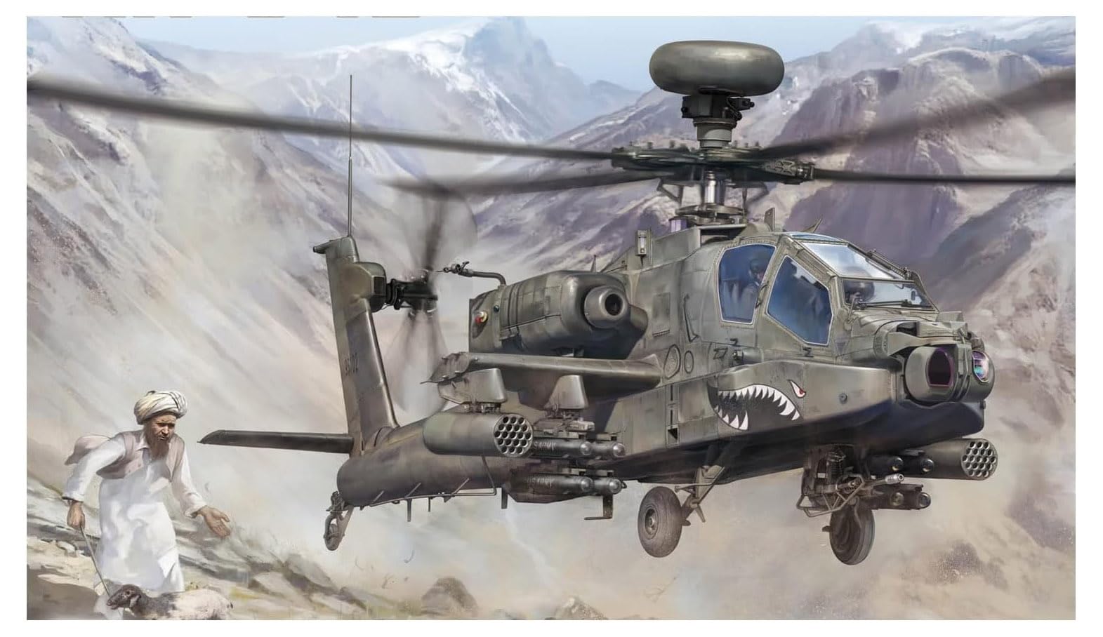 

Takom scale Army Apache Longbow Attack Helicopter Plastic Model Kit TKO2601 1/35 U.S. AH-64D (Colored)