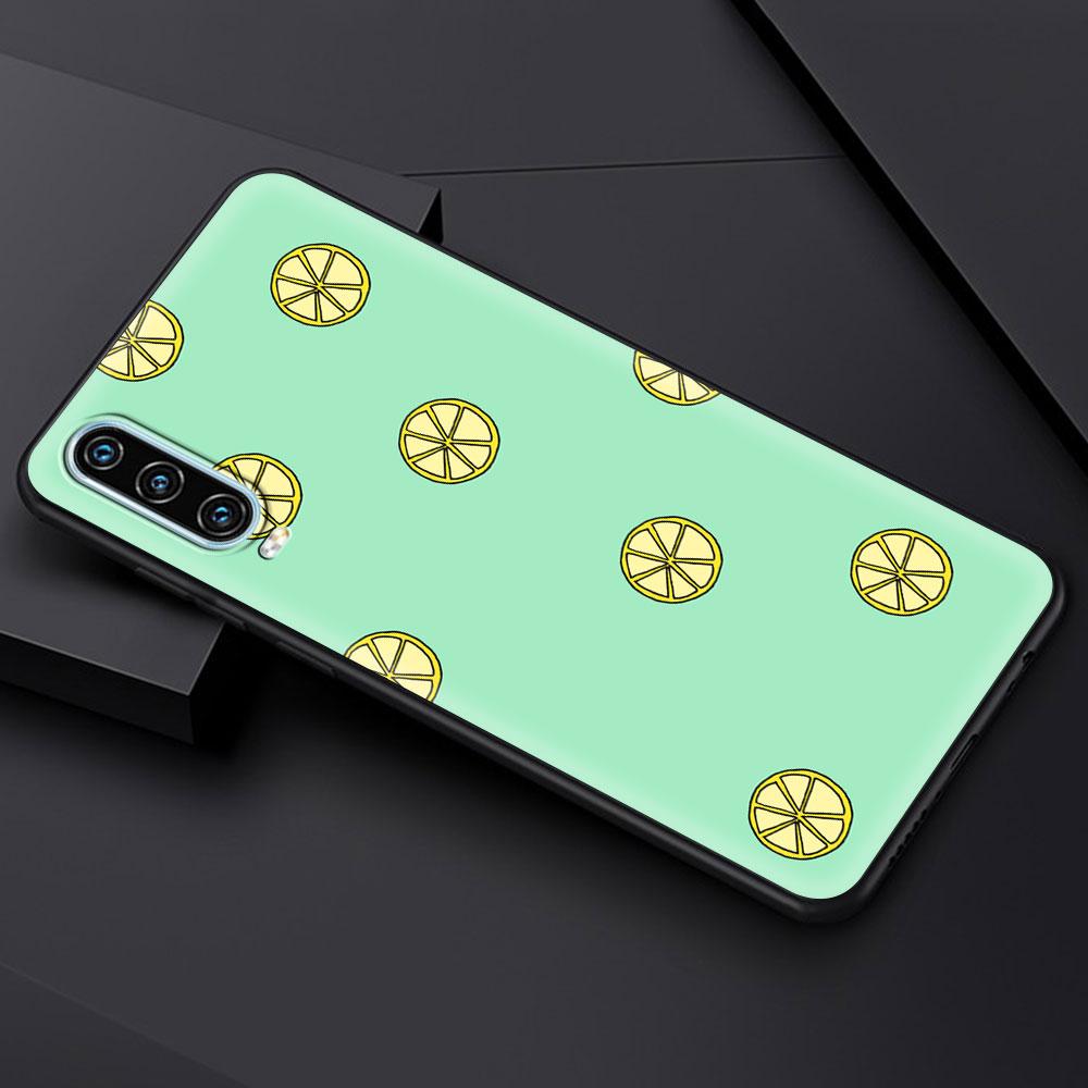 Mediterranean Lemon Soft Phone Case For Huawei P30 Lite P50 Pro P20 P40 Lite E P Smart Z 2021 Y6 Y7 Y9 2019 Y6p Y9s Y7a Cover