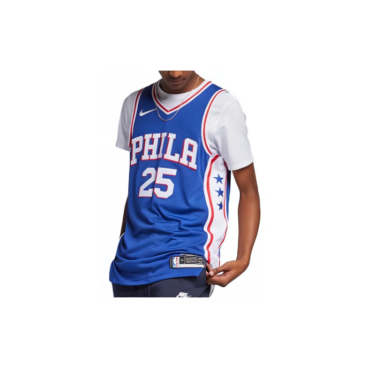 

Nike Футболка с круглым вырезом и коротким рукавом с буквенно-цифровым принтом, мужские топы, темно-синие, AV2688-495 L