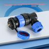Right-Angle Waterproof Aviation Plug & Socket Connector (SD28, Male & Female, Butt Welding, Nut Type)