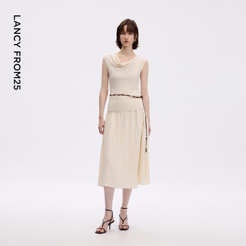 Lancy Lyocell Sleeveless Cowl Neck Drape Knit Top