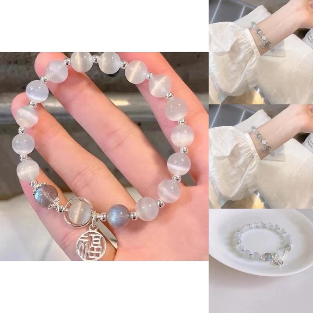 Trendy Cat's Eye Crystal Bracelet For Women Geometric Fashion Commuting Style