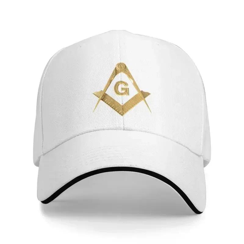 Personalized Gold Freemason Logo Baseball Cap Sun Protection Men Womens Adjustable Masonic Mason Dad Hat Spring
