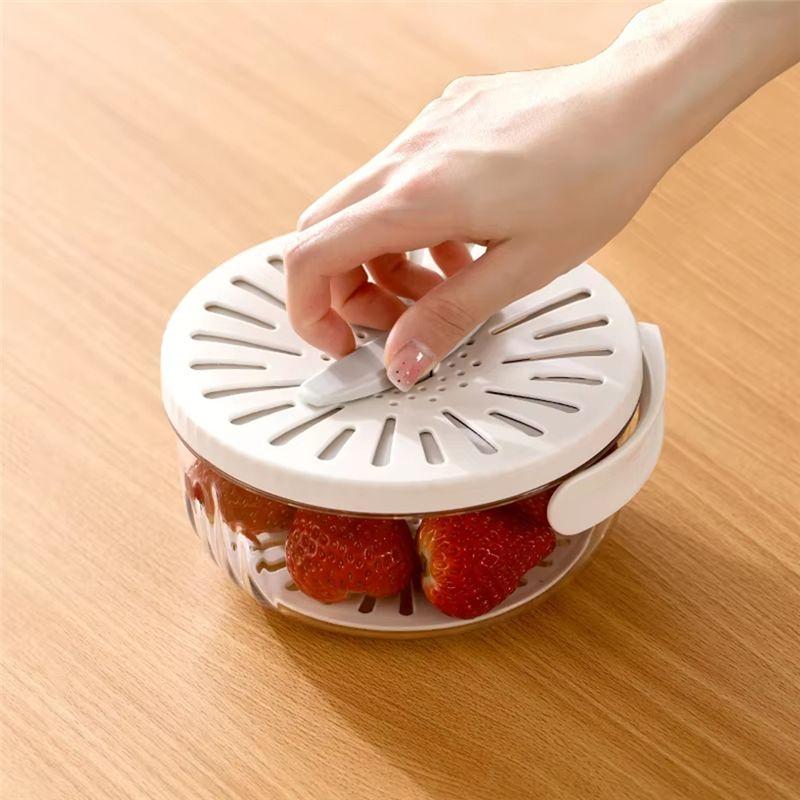 AEE2-Multifunctional Folding Drain Basket,Fruit & Vegetable Washing Bowl, Plastic Colander With Water-Filtering Basin