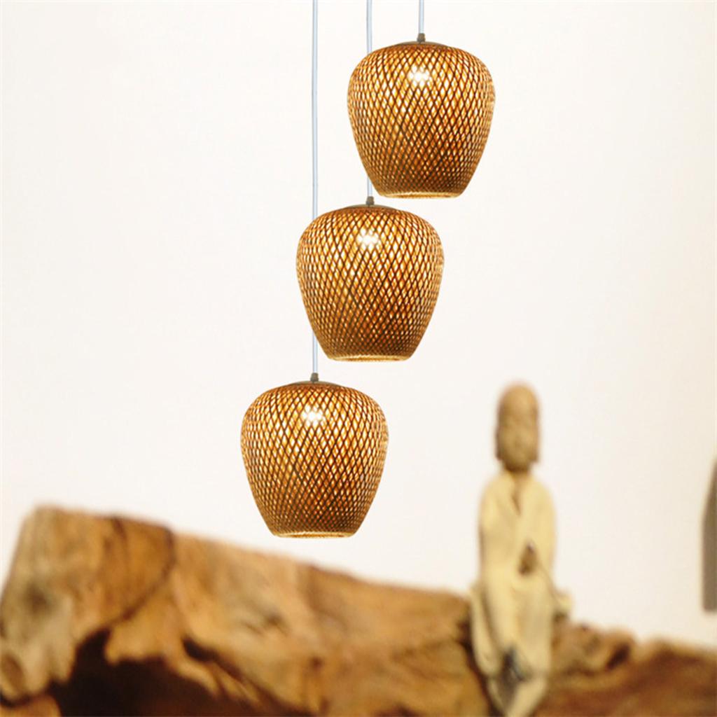 Bamboo Lamp Shades Weave Hanging Light Ceiling