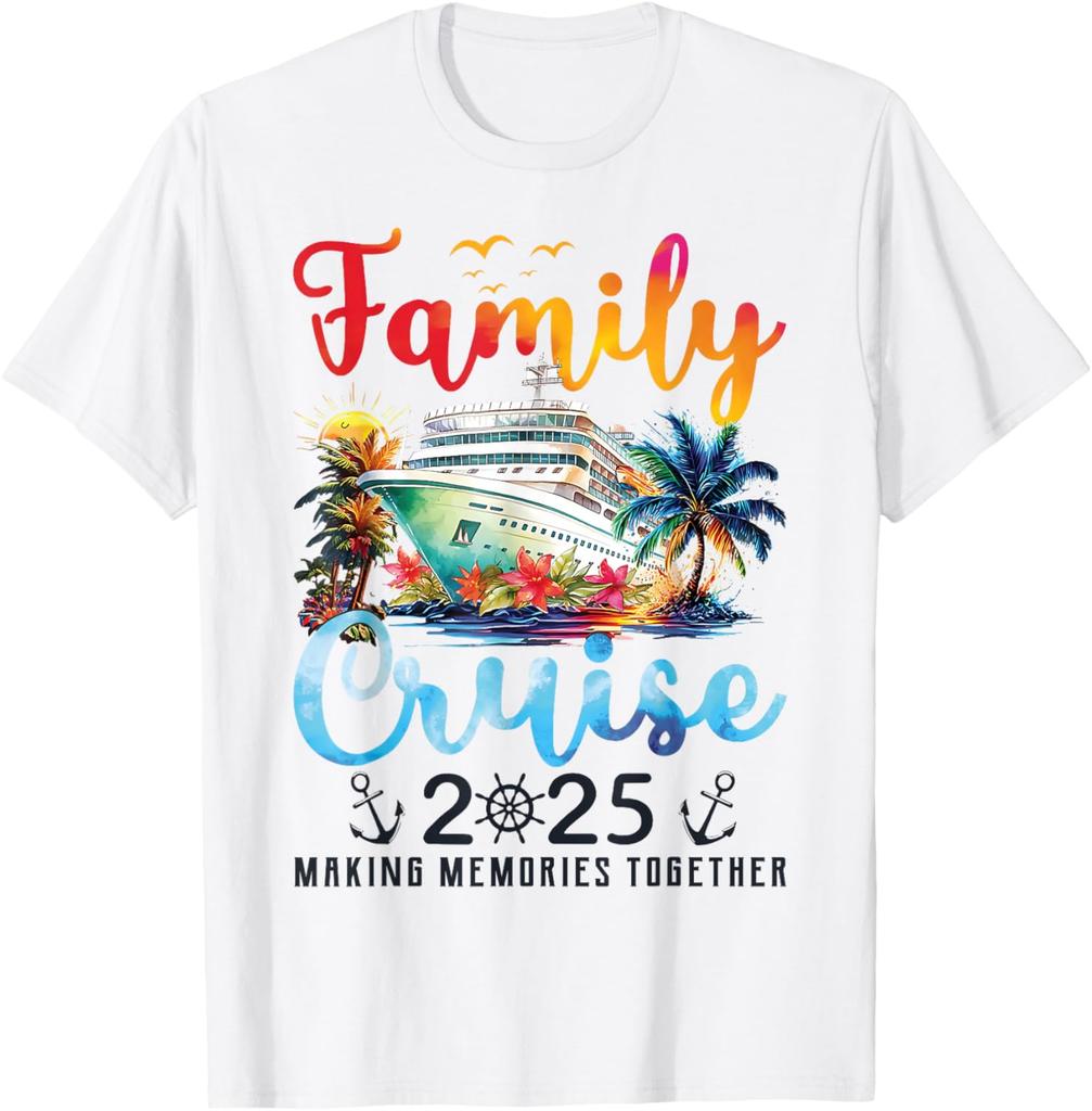 T-shirt con Abbinamento di Gruppo Familiare Squadra Crociera 2025 Vacanze Estive
