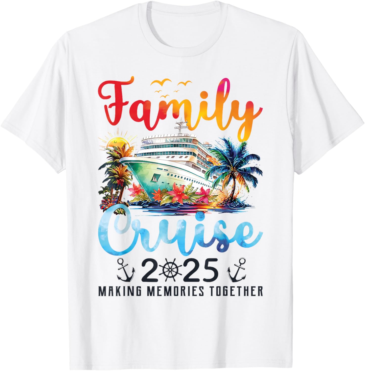 

Cruise Squad 2025 Family Group Matching Summer Vacation T-Shirt 5XL різнокольоровий