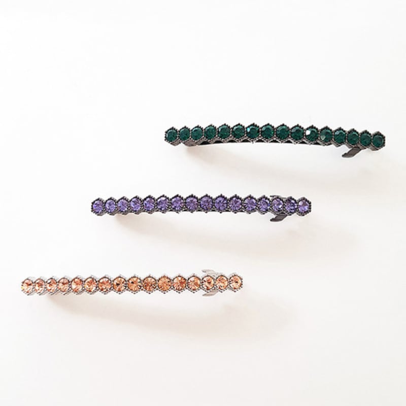 

RACOHA Lady Ruby Point Hair Pin Hexagon Cubic Bling Point Hair Pin black