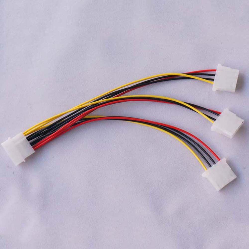 To 3 Port IDE Female Power Supply Splitter Adapter Cable Extention Power Cable 4Pin IDE Power Cable