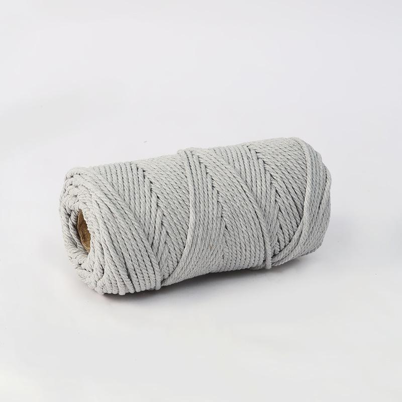 4mm Multi-Strand Macaron Colored Cotton Rope for DIY Tapestry & Decorative Weaving.