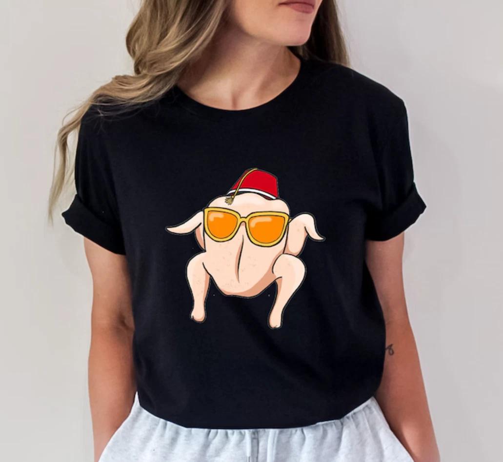 Футболка  Друзья Турция День Благодарения , Смешная футболка с индейкой на День Благодарения, День Благодарения S