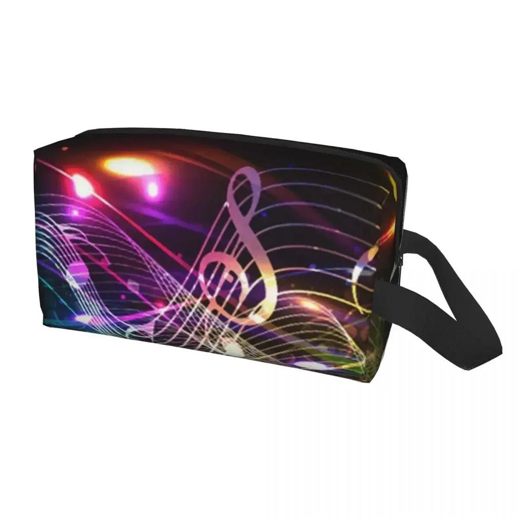 Piano Fantasy Kosmetiktasche Damen Niedlich Große Kapazität Mode Musiknote Make-up Tasche Beauty Aufbewahrung Toilettentaschen