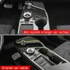 2Pcs Car Carbon Fiber Center Console Gear Shift Panel Water Cup Holder Decoration Cover Trim For KIA EV6 2021 2022 LHD
